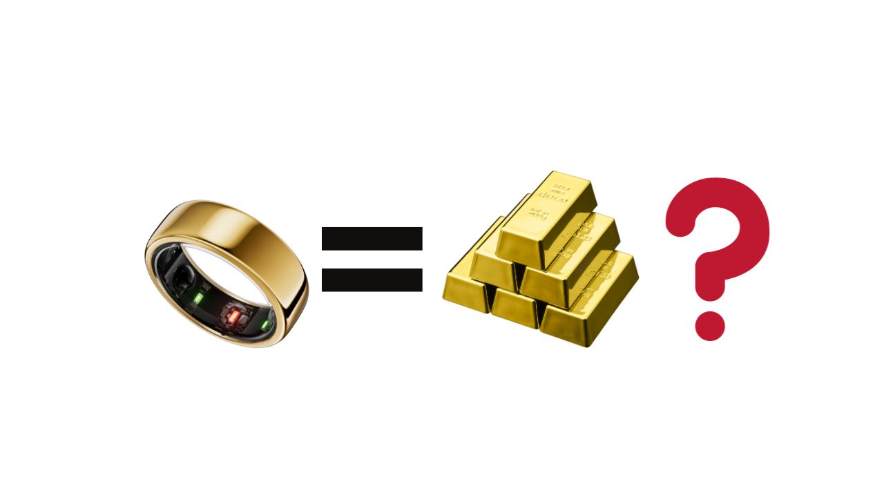Oura ring compared with gold bars questioning the authenticity of the material