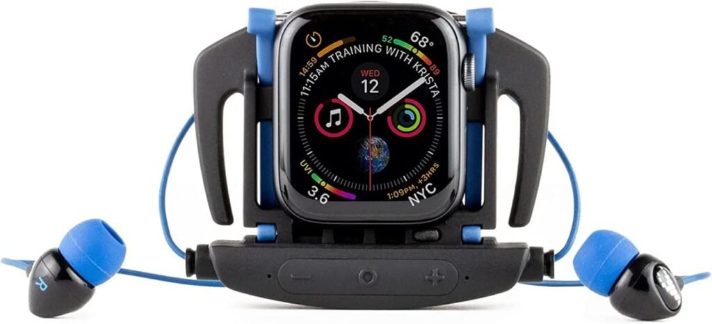 H2O Audio Interval Waterproof Swimming Headphones for Apple Watch – Bluetooth IPX8 Underwater Sports Earbuds with Bass-Amplified Surge S+, 6-Hour Playtime