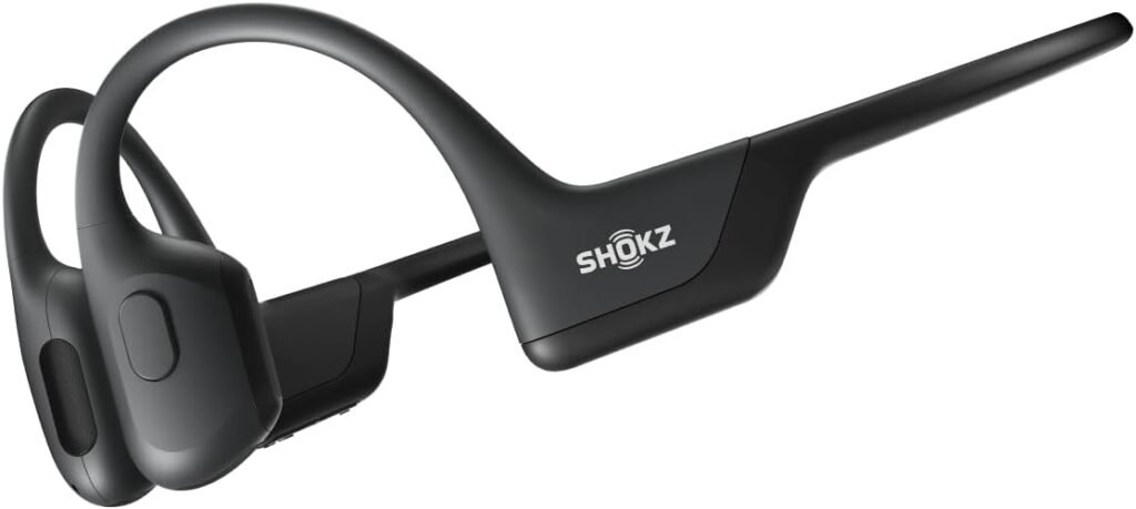 SHOKZ OpenRun Pro-Bone Conduction Headphones, Open-Ear Bluetooth Wireless Sport Headphones for Running and Workout, Sweat Resistant, Long Battery Life, Premium Deep Bass, Mic，with Hair Band, Black