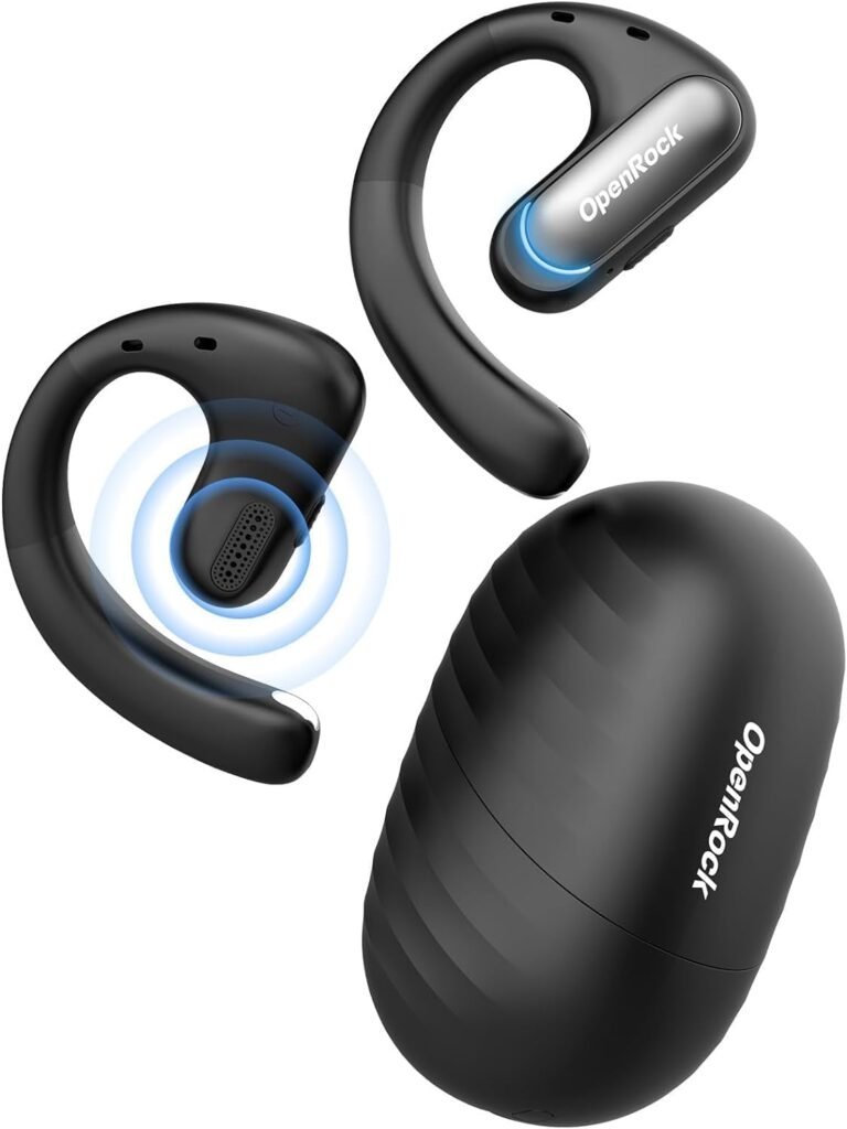Pro Open Ear Headphones,Bluetooth 5.2 Wireless Earbuds,46 Hours Playtime with Charging Case, Extra Deep Bass,IPX5 Waterproof,for Sports,Gaming,Office,Running,Cycling,Driving,Hiking