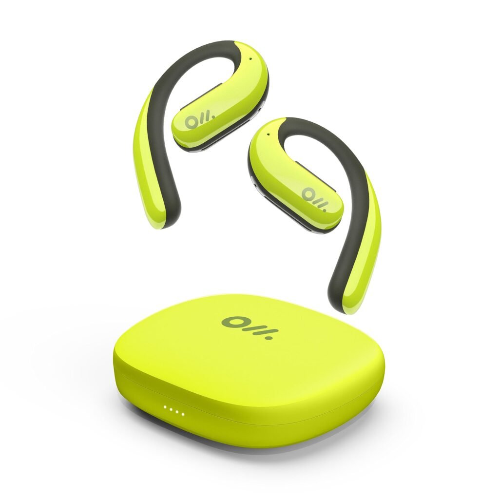 Oladance OWS Pro Open Ear Bluetooth Headphones with Multipoint Connection, Up to 58 Hours Playtime Air Conduction Headphones with Charging Case, Android&iPhone Compatible, Sound Green
