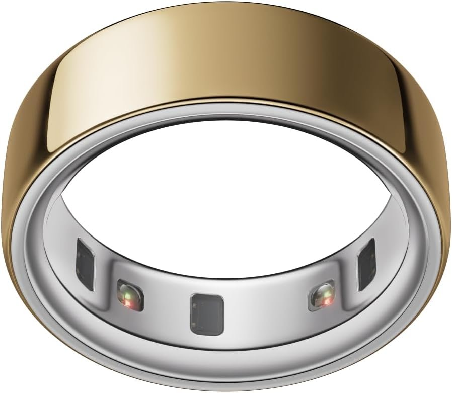 Oura Ring 4 - Gold - Size 7 - Sleep, Activity, Women’s Health, AI Advisor, Up to 8 Days of Battery Life, Size Before You Buy, Android & iOS Compatible